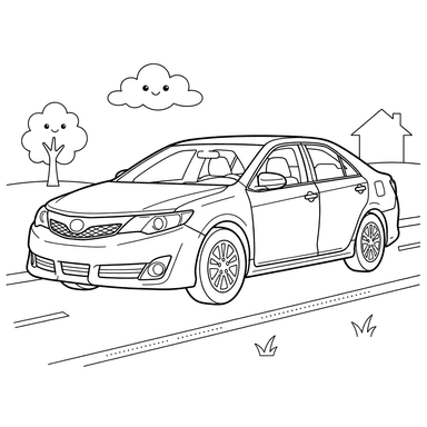 Раскраска автомобиля Тойота Камри