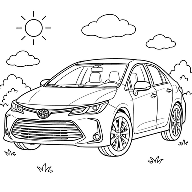 Toyota Corolla der 12. Generation Ausmalbild