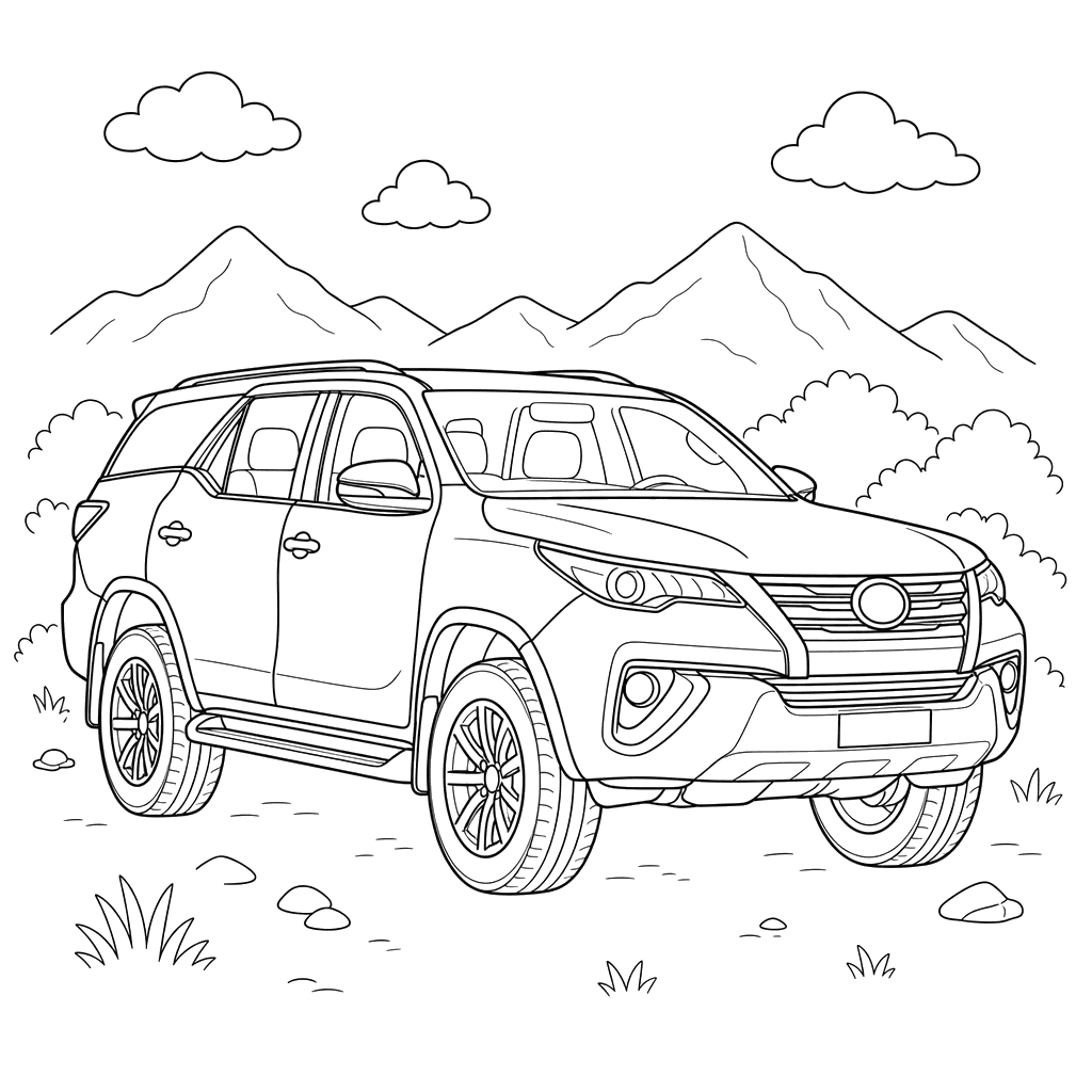 Dibujo para colorear de Toyota Fortuner