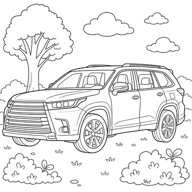 Desenho de Toyota Highlander para Colorir
