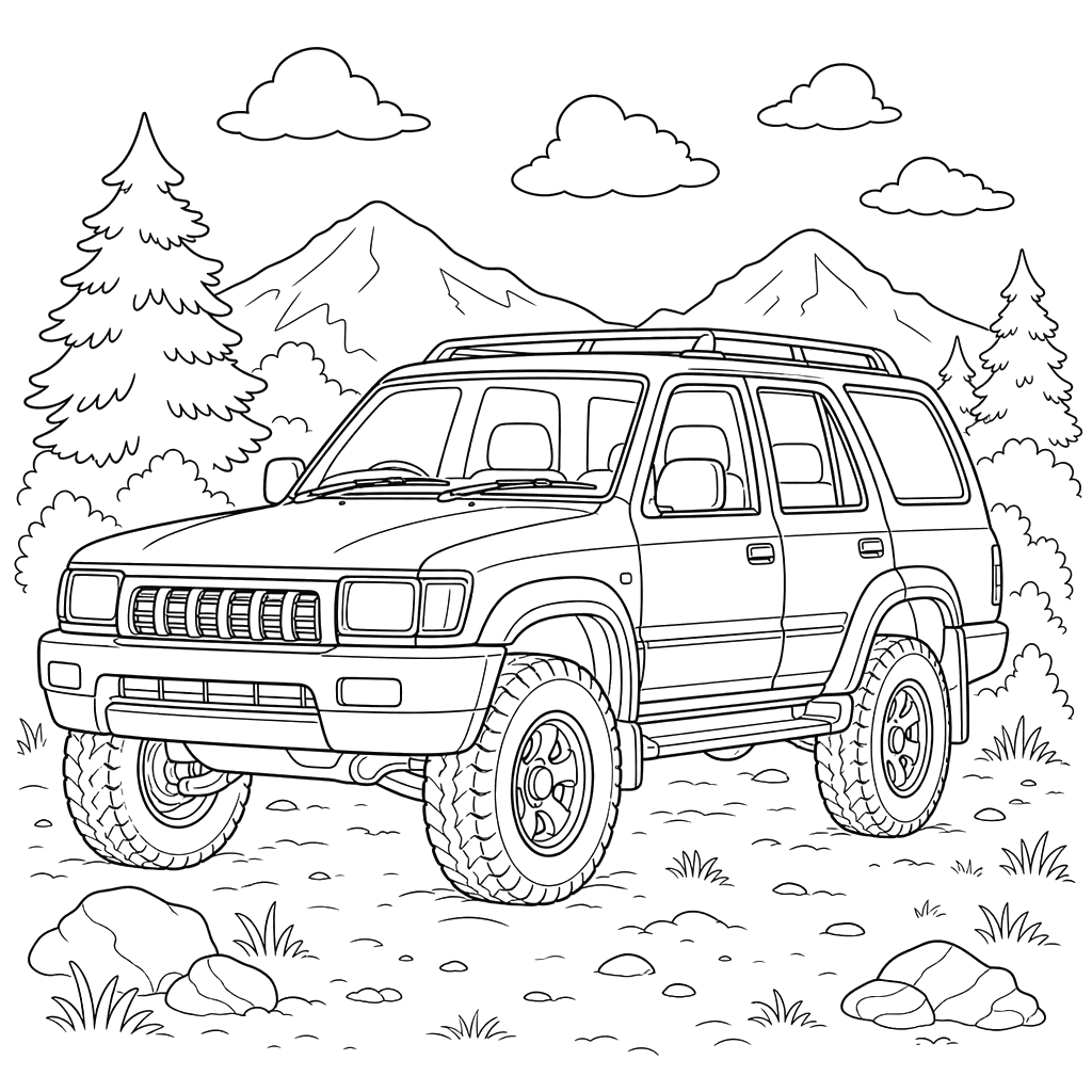 Dibujo para colorear de Toyota Hilux Surf