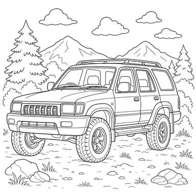 Toyota Hilux Surf Coloring Page