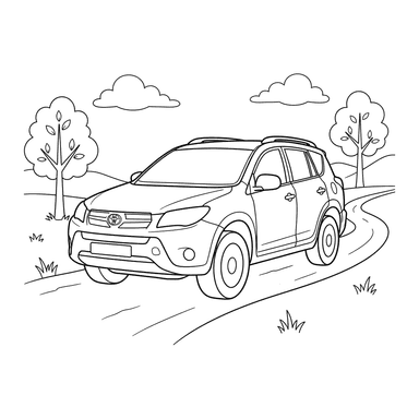 Coloriage Toyota RAV4 à Imprimer ou Colorier en Ligne