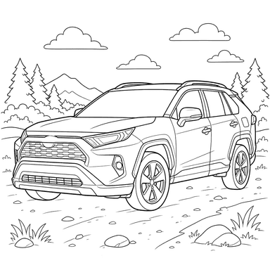 Coloriage Toyota RAV4