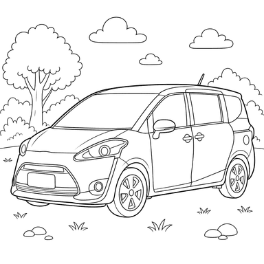 Coloriage Toyota Sienta