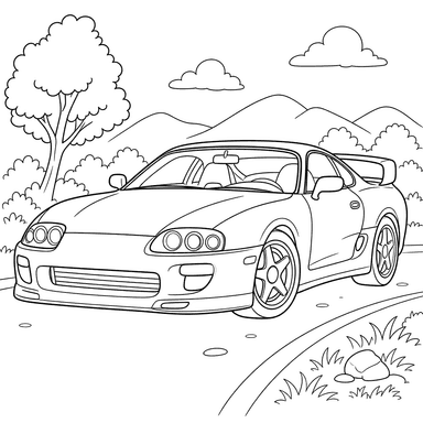 Toyota Supra Ausmalbild