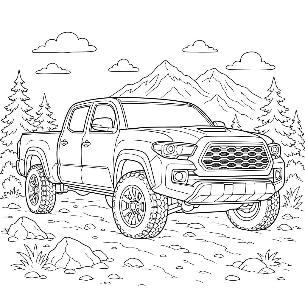 Dibujo para colorear de Toyota Tacoma