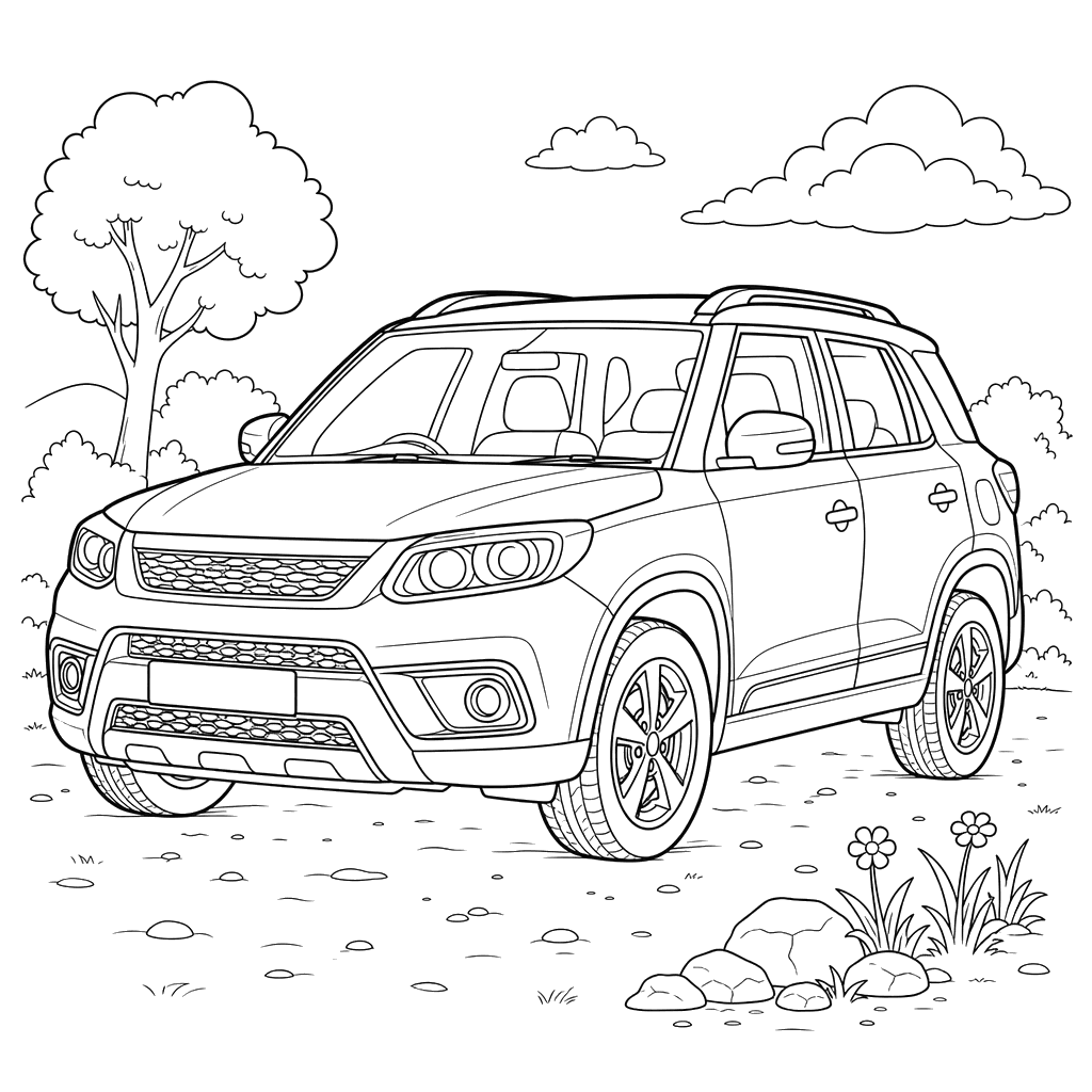 Dibujo de Toyota Urban Cruiser para colorear