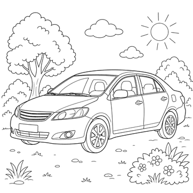 Coloriage Toyota Vios