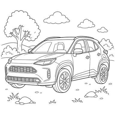 Coloriage Toyota Yaris Cross