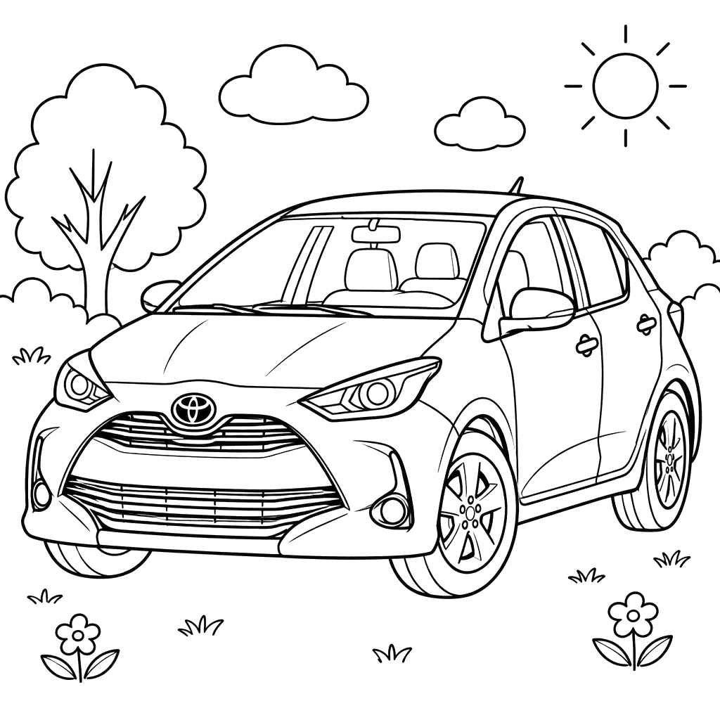 Desenho para colorir Toyota Yaris XP210