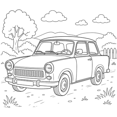 Trabant Auto Ausmalbild