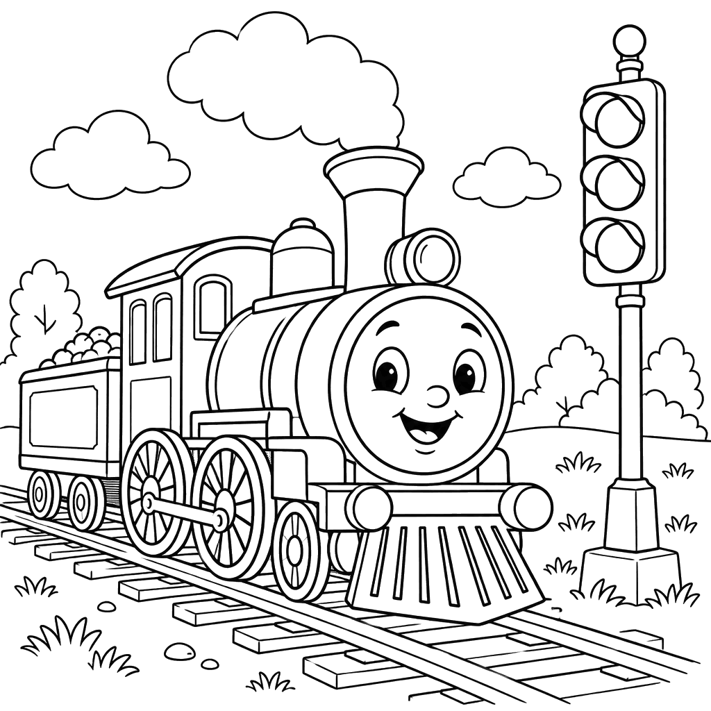 Petit train et sémaphore