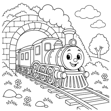 Tren saliendo del túnel