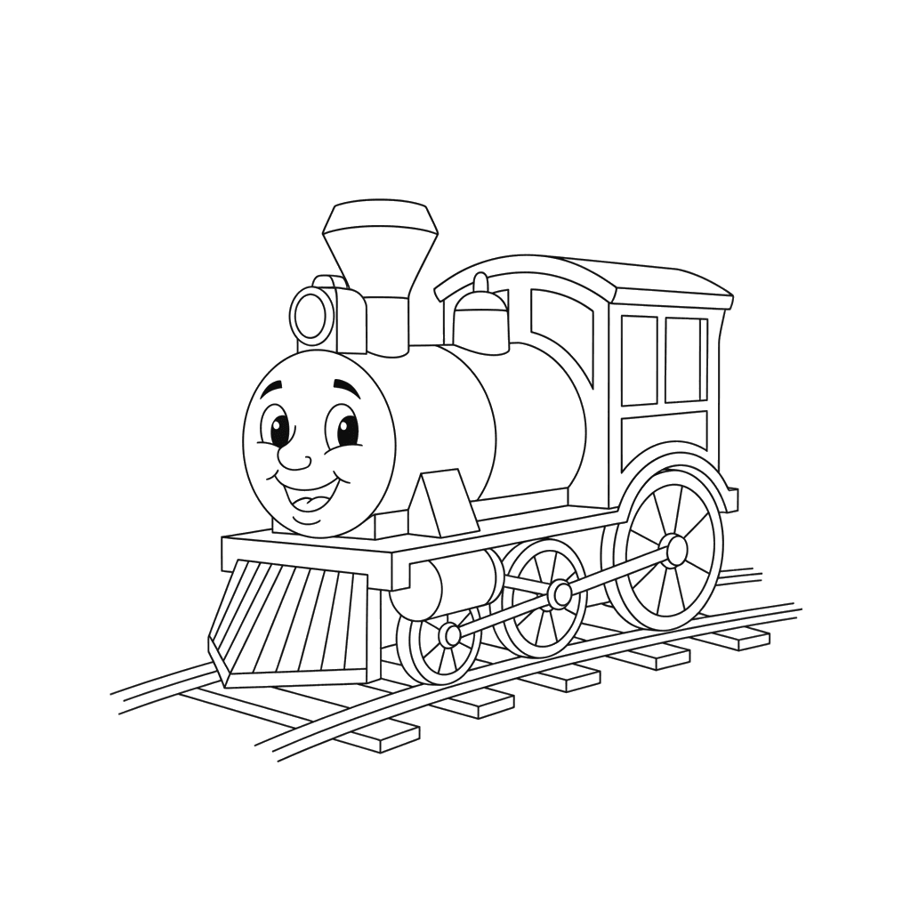 Trem e ferrovia para colorir
