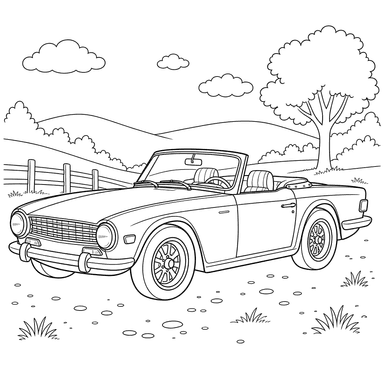 Dibujo para colorear de Triumph TR6