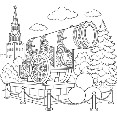 Dibujo de Cañón del Zar para colorear