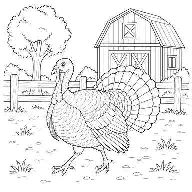 Dindon dans la ferme