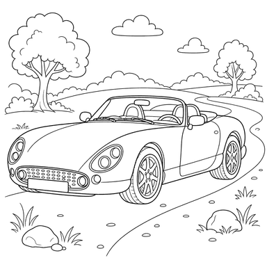 Раскраска спорткар TVR Griffith