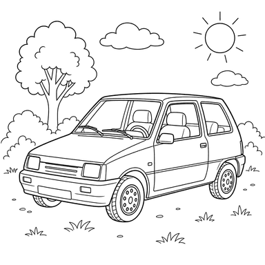 Ausmalbild VAZ-1111 Oka Auto