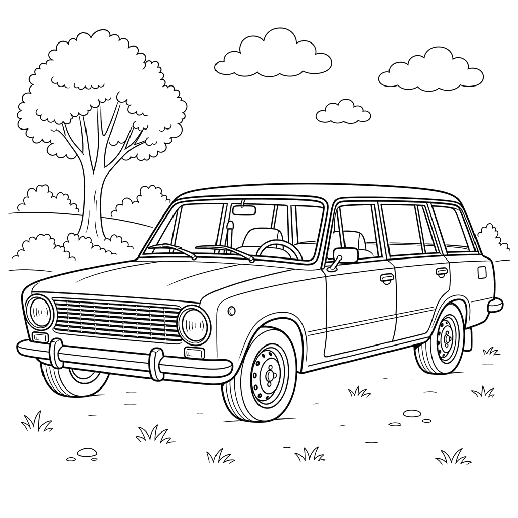 Desenho para colorir VAZ-2102