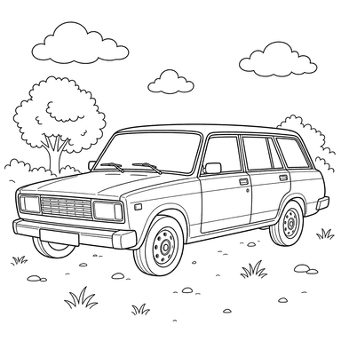 VAZ-2104 Auto Ausmalbild
