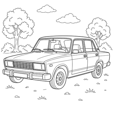 VAZ-2105 Auto Ausmalbild