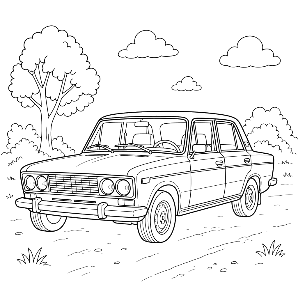 Desenho para colorir de Carro VAZ-2106