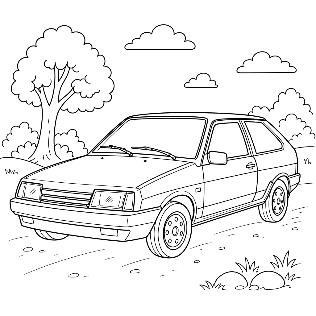 Desenho para colorir do VAZ-2108