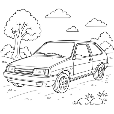 Ausmalbild VAZ-2108 Auto