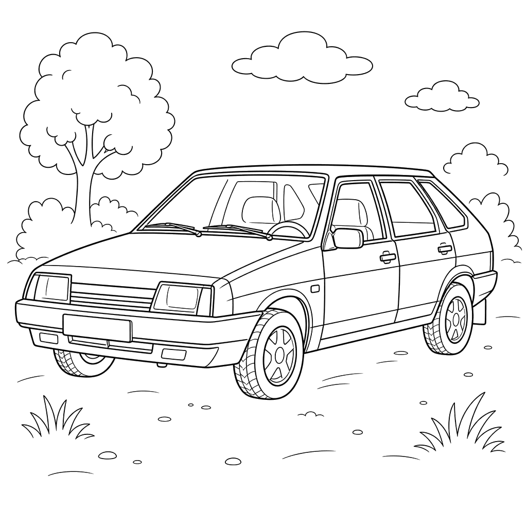 Desenho para Colorir do VAZ-2109