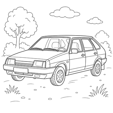 VAZ-2109 Ausmalbild