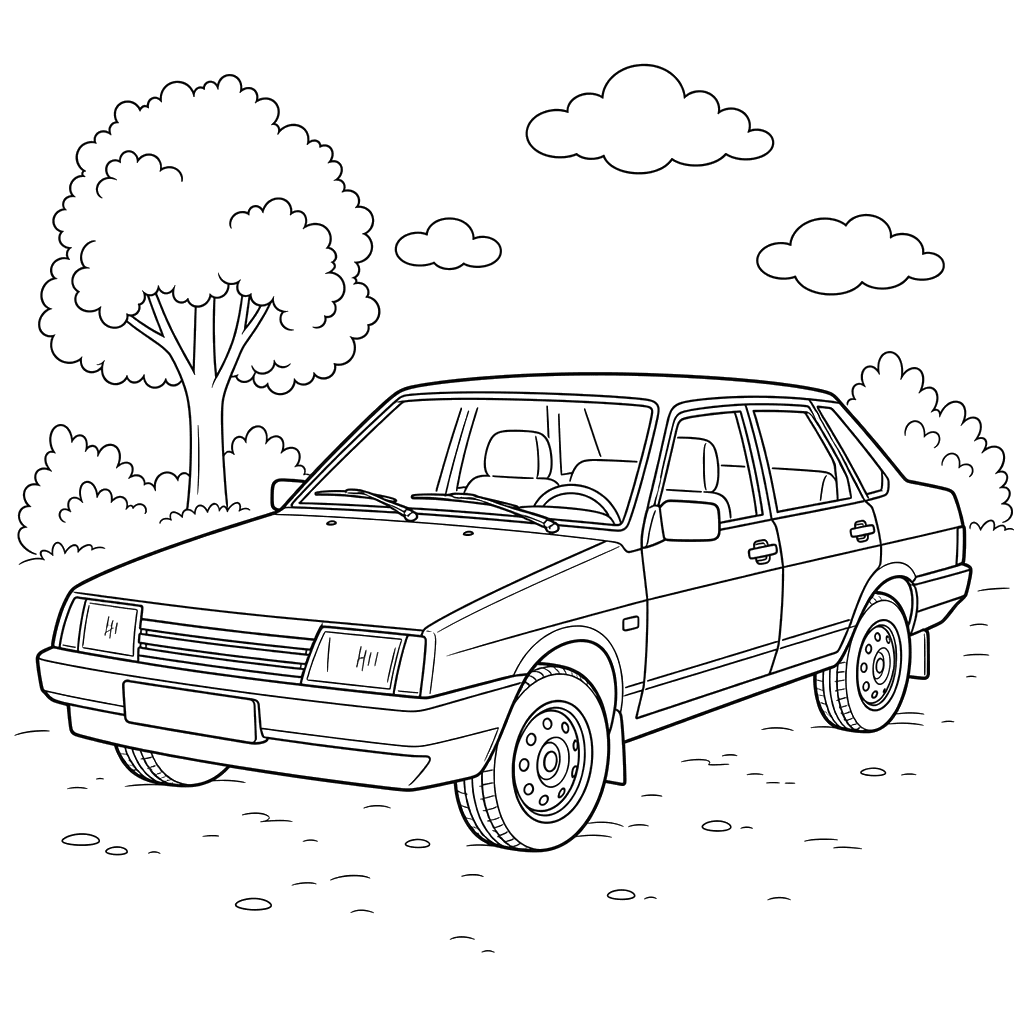 Desenho para colorir do VAZ-21099