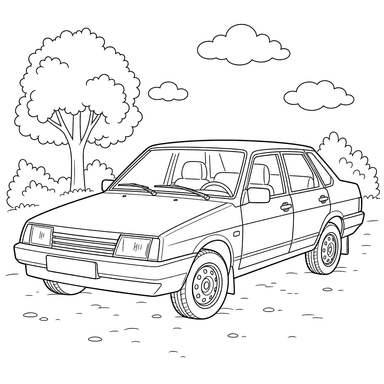 VAZ-21099 Ausmalbild