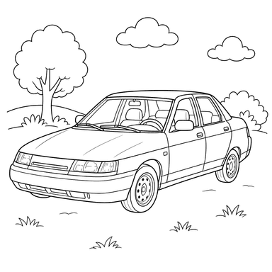 VAZ-2110 Ausmalbild