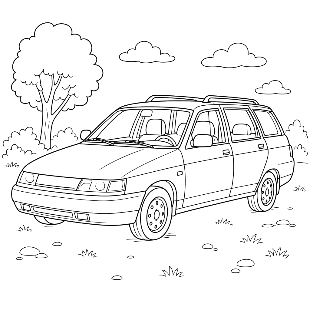 Ausmalbild VAZ-2111 Auto