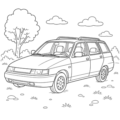 Ausmalbild VAZ-2111 Auto