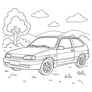 Coloriage Voiture VAZ-2113