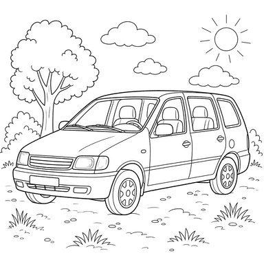 Desenho para colorir de Minivan VAZ-2120
