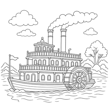 Bateau à aube ancien