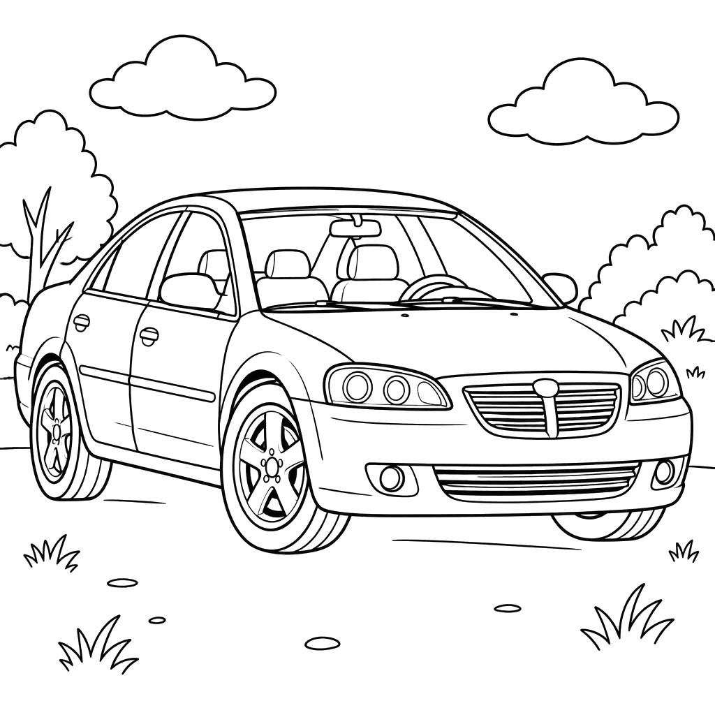 Volga Siber 2008–2010 Sedan Coloring Page