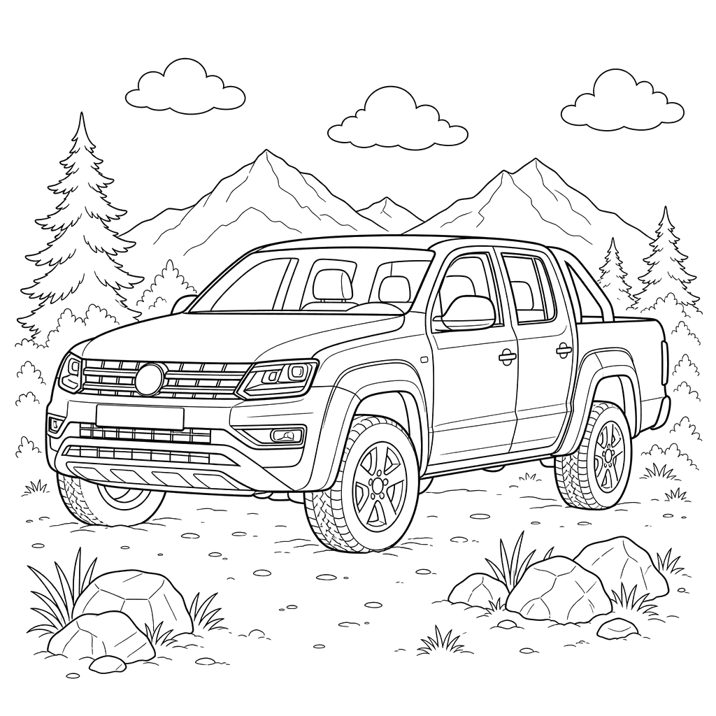 Desenho para colorir de Volkswagen Amarok
