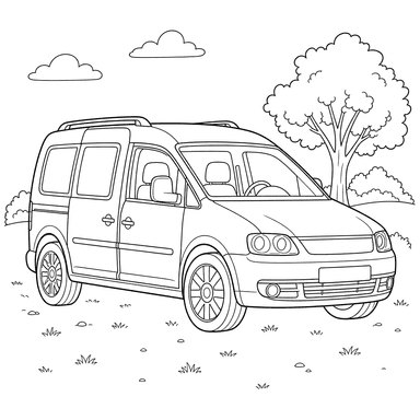 Dibujo para colorear de Volkswagen Caddy