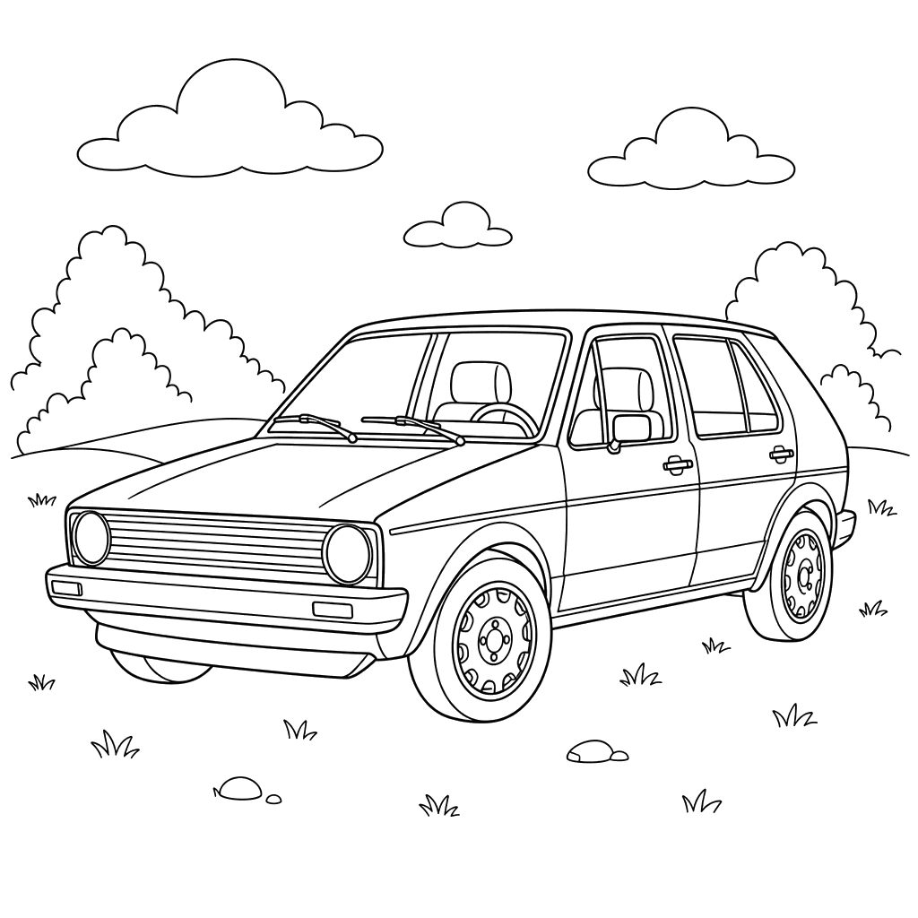 Volkswagen Golf para Colorir