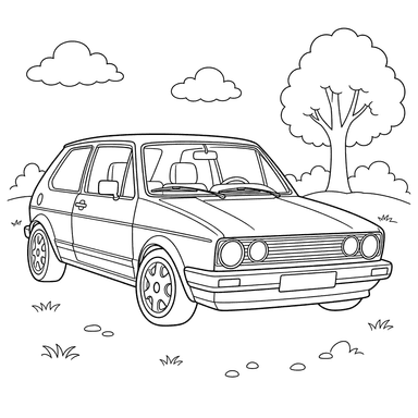 Dibujo para colorear de Volkswagen Golf GTI