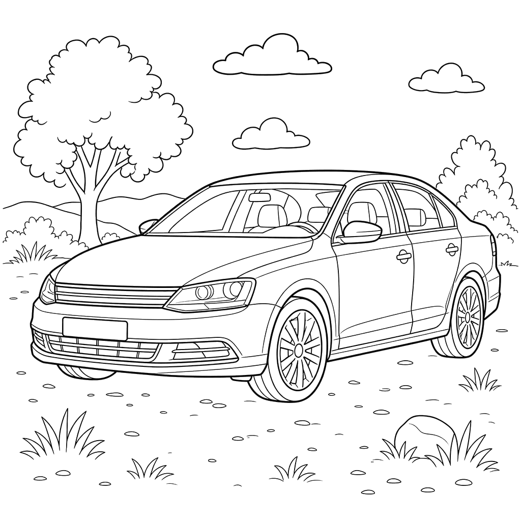 Desenho para colorir do Volkswagen Jetta