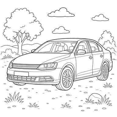 Volkswagen Jetta Coloring Page