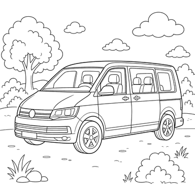 Volkswagen Multivan Coloring Page