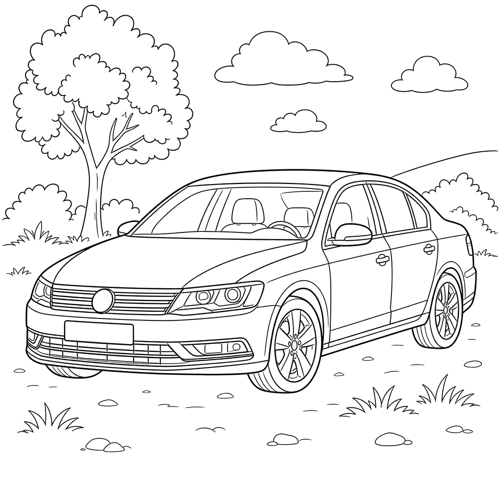 Desenho para colorir do Volkswagen Passat