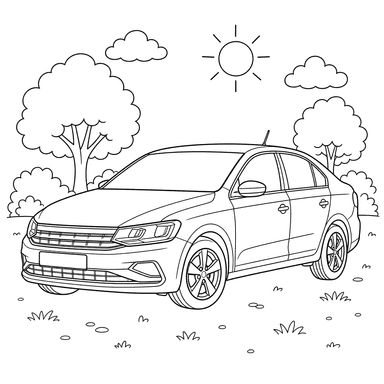 Volkswagen Polo Coloring Page